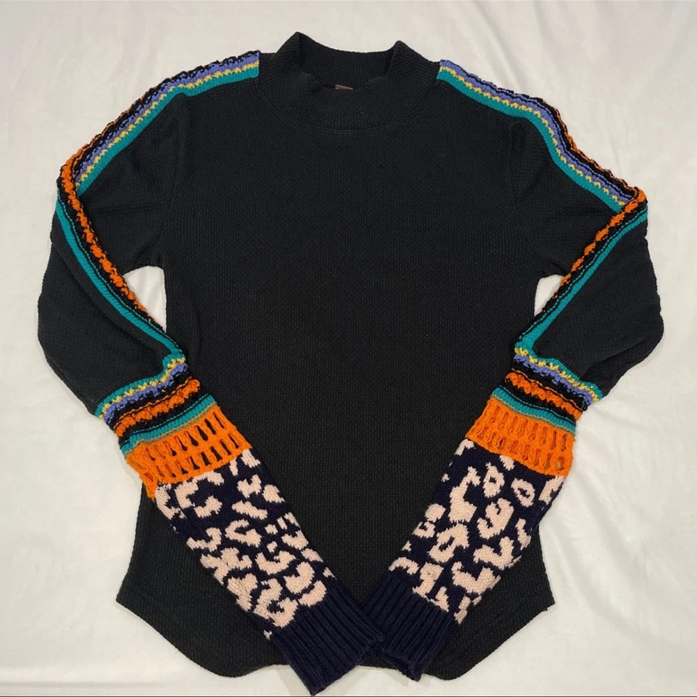 Free people too with knit sleeve detail